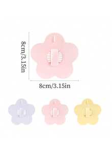 1/3pcs Floral Silicone Sink Drain Plug, Universal Sealing Cover For Sink And Floor Drain. Featuring Elegant Floral Design To Add Charm To Home And Garden. Suitable For Kitchen And Bathroom Use, Effectively Prevent Insects And Odor. Universal Size Fits Most Drain Holes, Practical Kitchen And Bathroom Accessory. - Multicolor - View 3
