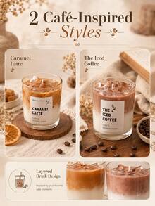 1 cây nến thơm hình cốc cà phê, hương cà phê đá và latte caramel, nến trang trí nhà cửa, phòng ngủ, quà tặng sinh nhật, quà tặng cho người yêu cà phê, quà tặng cho phụ nữ. - Nhiều kiểu dáng - Xem 9