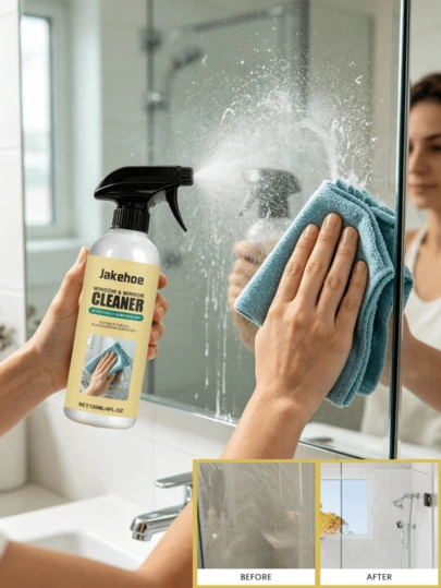 jakehoe Multi-Purpose Mirror & Glass Cleaning Spray, Effectively Removes Dirt On Common Glass & Mirror Surfaces