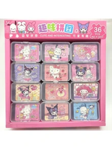 5 miếng/Hộp Bộ xếp hình mini hoạt hình Sanrio mới, Đồ chơi bảng xếp hình dễ thương, Quà tặng nhỏ, Phù hợp nhất cho tiệc sinh nhật, ngày lễ, tặng quà - Nhiều màu - Xem 5