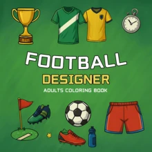 24 Pages Single-Sided A4 Size "Football Designer" Cute & Comfortable Adult Coloring Book, Bold Simple Football Themed Line Art, Stress Relief Relaxation Coloring Book, Suitable For World Cup, Birthday, Back To School And Daily Leisure, Great For Family Activities, Stationery And Room Decor - Coloring Book - View 12