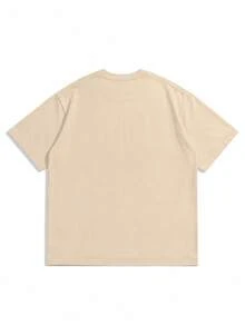 Women's Casual Shirt Print T-Shirt, Short Sleeve And Round Neck, Local Spring/Summer Urban Fashion. - 杏色 - 查看 4