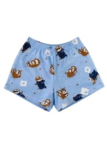 Kit8 Short Feminino Estampado Confortável Moda Casual - Multicolorido - Visão 9