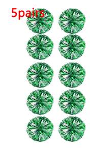 2 piezas/1 par de pompones de animación, de colores vibrantes, engrosados y densificados, con anillos, talla grande duraderos, adecuados para competiciones de animación, fiestas de animación, fiestas de baile con pompones y otras ocasiones - Multicolor - Ver 22