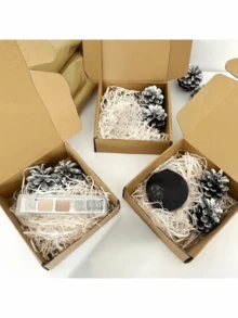 1pc Large Gift Box With Lid - Includes Shredded Raffia Filler - Sturdy & Durable Quality - Ideal For Weddings, Wedding Favors, Birthday Decor, Party Favor Bags, Gift Wrapping, Father's Day Gift Boxes, Teacher Gift Boxes - Multiple Styles - View 4
