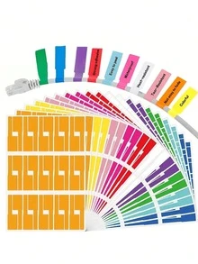 30-150 buah Label Kabel - Bahan PVC Tahan Air dan Tahan Sobek, Warna Acak, Kompatibel dengan Tulisan Tangan dan Printer Laser, Label Manajemen Kabel Tahan Gores - Label - View 11