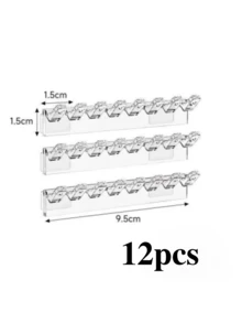 3pcs 8-Hole Wall-Mounted Jewelry Storage Rack With Necklace, Bracelet And Earring Hooks - Anti-Tangle Display Stand, Mini Jewelry Tower, Please Note Dimensions In The Image - Multicolor - View 10
