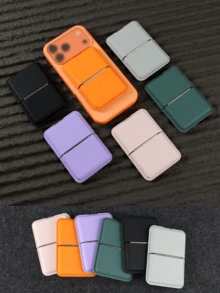 EIGIIS 1pc Magnetic Phone Card Holder, 3-Card Capacity, Flip Cover Design, Suitable For Daily Use, Modern Wallet Design, Durable Wallet Fits All Phones, Magnetic Phone Case - Multicolor - View 10