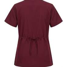 Unisex Scrub Set Surgical Uniform Pajamas Cool Mesh - Granate - Ver 4