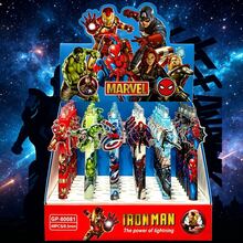 3 piezas Bolígrafo decorativo de la serie de héroes populares Araña roja y negra, bolígrafo de gel retráctil con dije, bolígrafo de escritura suave para estudiantes y adultos - Multicolor - Ver 7