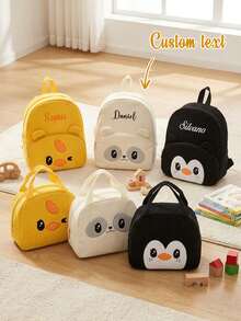 Mochila & Lonchera Personalizada con Nombres Bordados a Medida, Adorable Bolsa de Regreso a la Escuela, Regalo Único para Él o Ella - Multicolor - Ver 5