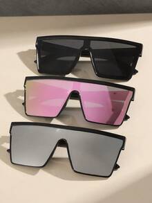 2/3 piezas Gafas de moda con estilo punk oversize para adolescentes - Multicolor - Ver 3
