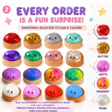 4 Pack Dumpling Squishies,Glitter Dumpling Squishy ,Anxiety Relief Fidget, Soft Squeeze Dough(4pcs Dumpling+Steamer Box4) - 多色1 - 查看 9