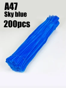 10-400pcs Batang Chenille Pipa DIY Kemasan Massal Dengan Video Tutorial, 60 Warna Batang Chenille Tebal 30cm Berwarna-warni, Batang Kerajinan Plush yang Dapat Dibengkokkan, Cocok untuk Membuat Bunga, Kerajinan Kembali ke Sekolah, Aksesori Rambut Plush dan Dekorasi DIY, Warna Asli Sesuai Gambar - Beberapa - View 60