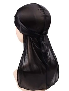 1pc Men's Satin Pirate Hat Bandana, Made Of Smooth Artificial Silk Fabric, Street Hip-Hop Style, Adjustable Back Strap Design, Anti-Frizz And Anti-Static; Suitable For Daily Outings, Sports, Hair Care, As Well As Parties Or Festival Holidays. Multi-Color Options, Balancing Practicality And Personalized, Easily Create A Neat And Fashionable Street Look - Multicolor - View 13