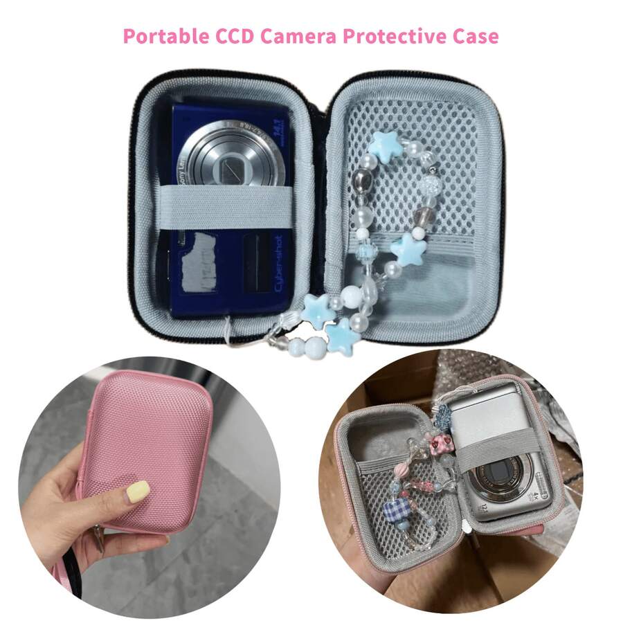 Estuche de almacenamiento portátil para cámara CCD, disponible en múltiples colores, diseño compacto, esencial para entusiastas de la fotografía (solo accesorios, cámara no incluida) - Multicolor - Ver 1