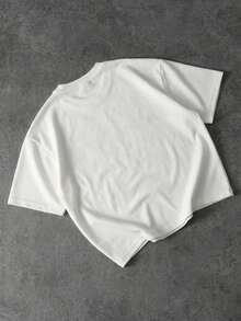 Dope | Men's Short Sleeve Round Neck Tee, American Street Cross Print Minimalist Casual Top For Daily Wear - White - View 7