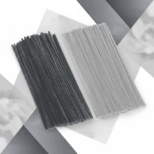 灰色毛根清洁条，200根装，毛根清洁条，长而蓬松，适用于创意DIY艺术手工项目、家居装饰用品、毛根清洁条工艺品，可用于DIY艺术和手工项目、创意礼品和派对装饰，毛根清洁条 - 多色 - 查看 12