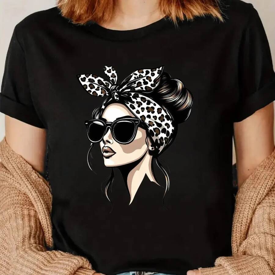 Mujer002|Camiseta de mujer|Enviado desde México|Transpirable de alta calidad|Camisetas|Camisetas holgadas|Camisetas deportivas para actividades diarias|Camisetas deportivas|Camisetas cómodas y transpirables|Camisetas deportivas casuales de cuello redondoC - Negro - Ver 1