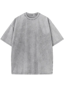 Camiseta de hombre con estampado de moda, corte holgado, 100% algodón puro, suave, cómoda y transpirable, cuello redondo y mangas cortas, adecuada para todas las estaciones, estilo casual y deportivo, versátil para el uso diario, lavable a máquina. - Gris - Ver 4