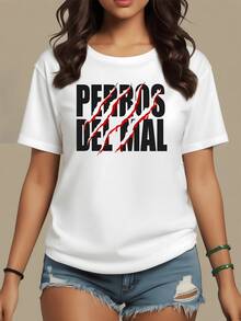 Large Text With White Letters And Red Claw Marks Symbolizing Strength, Rebellion, And Determination. A Modern, Casual Women's T-Shirt For Everyday Wear That Is Attractive And Comfortable. - White - View 8