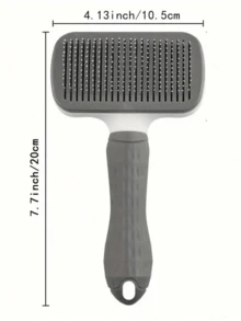 1 pieza Cepillo para aseo de mascotas, apto para perros y gatos, herramienta para desenredar el pelaje, suministros para el aseo de mascotas - Rosa - Ver 3