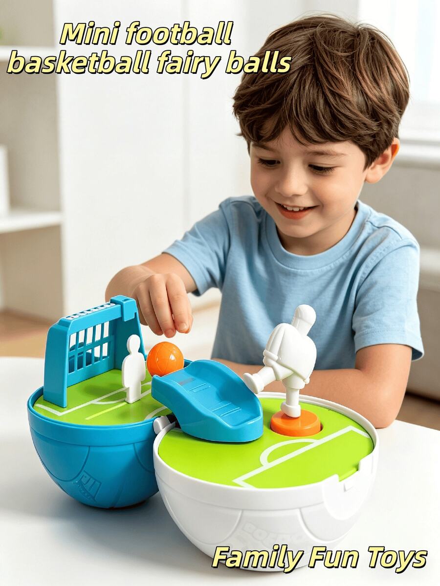 Children's Football, Basketball, Fairy Ball Tabletop Games, Mini Indoor Toys For Score Keeping, Match, Family Fun, World Cup Sports Educational Toys, Suitable For 3-12 Years Old Boys And Girls, Holiday & Birthday Gifts (Accessories Color Random)