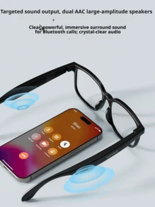 Lenovo GL2 Smart Bluetooth Audio Glasses: High-Transmittance Lenses, Open-Back Design For High-Definition Calls, Fingerprint Touch Control, IPX4 Waterproof, Versatile Glasses For Commuting, Travel, And More. - View 6