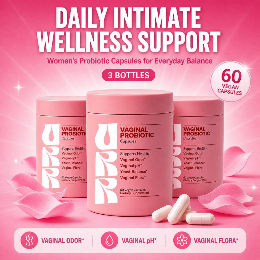 3 Bottles Women's Vaginal Probiotic, PH Balance, Odor & Yeast Support, Intimate Flora & Feminine Care, 180 Vegan Pills - 3瓶 - 查看 1