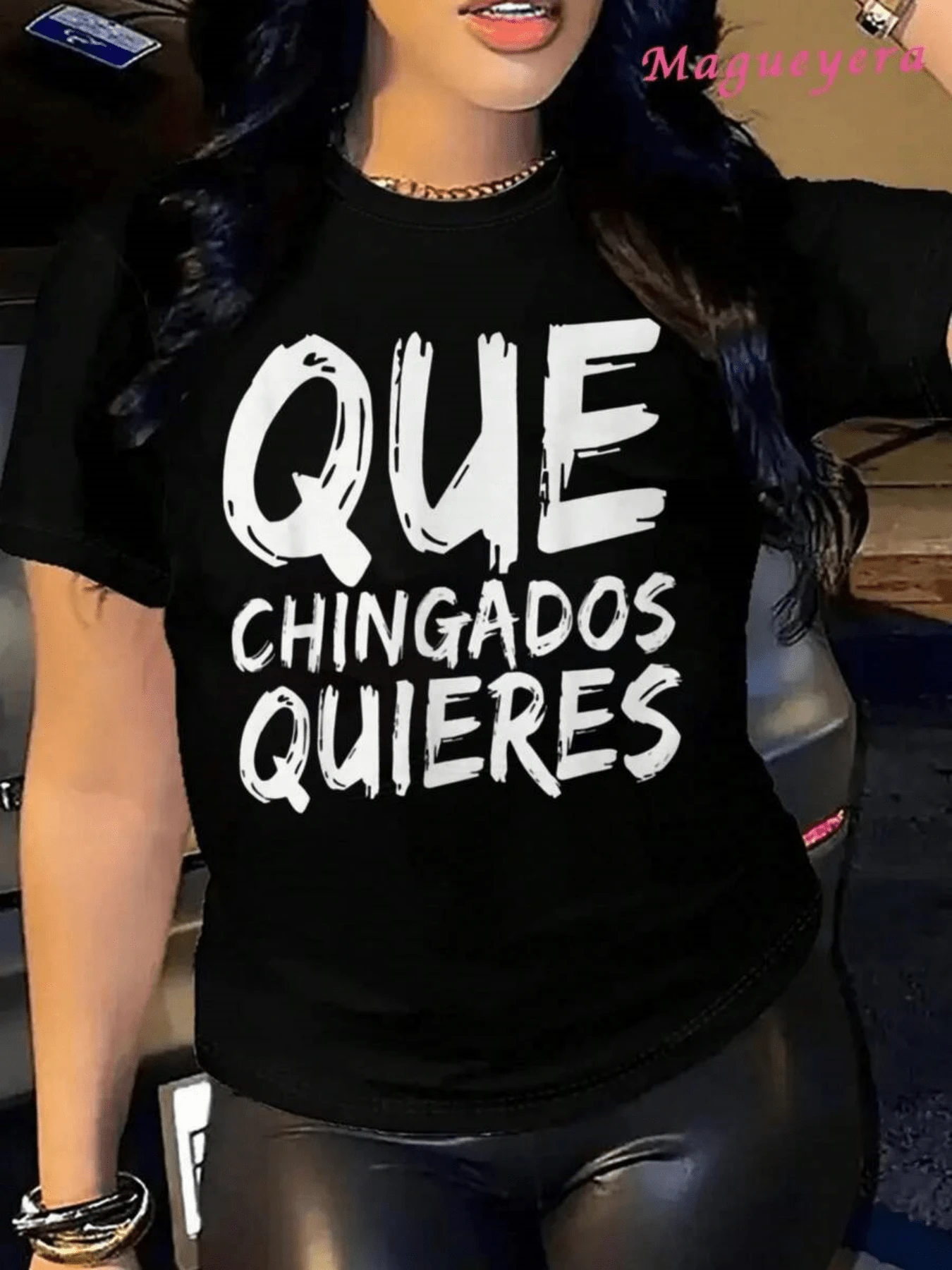 A Fun Phrase With An Ironic Message That Expresses A Bold Attitude And A Strong Personality, Ideal For Those Who Enjoy Highlighting Their Character With Humor And Confidence. A Modern, Casual, Short-Sleeved Women's T-Shirt. - 黑色 - 查看 1