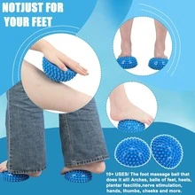 4pcs Half Round Durian Ball PVC Inflatable Half Round Yoga Ball Massage Point Fitness Balance Ball, Multiple Colors Available - 4-pack - View 4