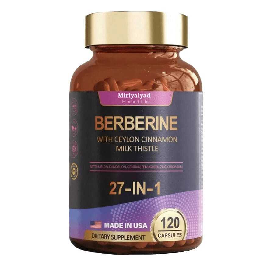 Miriyalyad Berberine Supplement With Ceylon Cinnamon, Milk Thistle Supplement Formula,Suitable For Both Men And Women - 120 Vegetarian Capsules, [Free Shipping](2026 Latest Version) - 1PCS - 查看 1