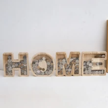 Heo đất tiết kiệm hình chữ cái lớn bằng gỗ, có thể tùy chỉnh chữ cái đầu, quà tặng sinh nhật, Giáng sinh, ngày lễ vui nhộn. - Nhiều màu - Xem 5