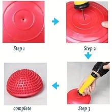 4pcs Half Round Durian Ball PVC Inflatable Half Round Yoga Ball Massage Point Fitness Balance Ball, Multiple Colors Available - 4-pack - View 6