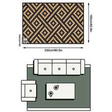 1pc Nordic Modern Classic Geometric Rhombus Pattern Outdoor Rug/Carpet/Area Rug/Doormat, Suitable For Entryway, Balcony, Garden, Outdoor, Patio, Living Room, Soft And Machine Washable, Home Decor - Multicolor 1 - View 16