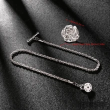 1pc New Arrival European And American Men's Metal Chain Brooch, Personalized Fashion Lapel Pin, High-End Alloy Black Luxury Accessory, Rose Decor Suit Accessory, Gift - Brooch - View 3
