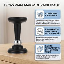 1 par de batentes magnéticos para porta, sem furos, anticolisão, com ventosa, para uso doméstico - Batente de porta longo - Visão 5