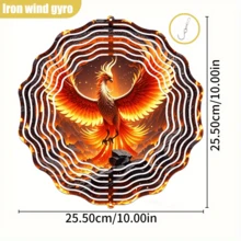 1 st 3D "Phoenix Rebirth" 25x25 cm med roterande krok, 360° gör-det-själv kreativ vindsnurra för uteplats och heminredning (hänge ingår ej), slumpmässig stil - Flerfärgad - Visa 9