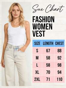 EPCOT EST 1982 Theme Park Print Tank Top For Women, Retro Graphic Loose Fit Sleeveless Vest Casual Summer Vacation Streetwear Top. - 寶藍色 - 查看 4