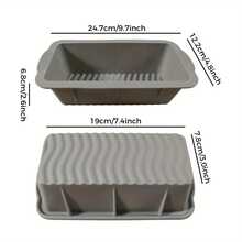 Rectangular Silicone Baking Mold, Suitable For Baking Bread, Cakes And Brownies. 100% Silicone Material, Heat-Resistant, Non-Stick, Easy To Remove From Mold, Dishwasher . - Multicolor - View 13