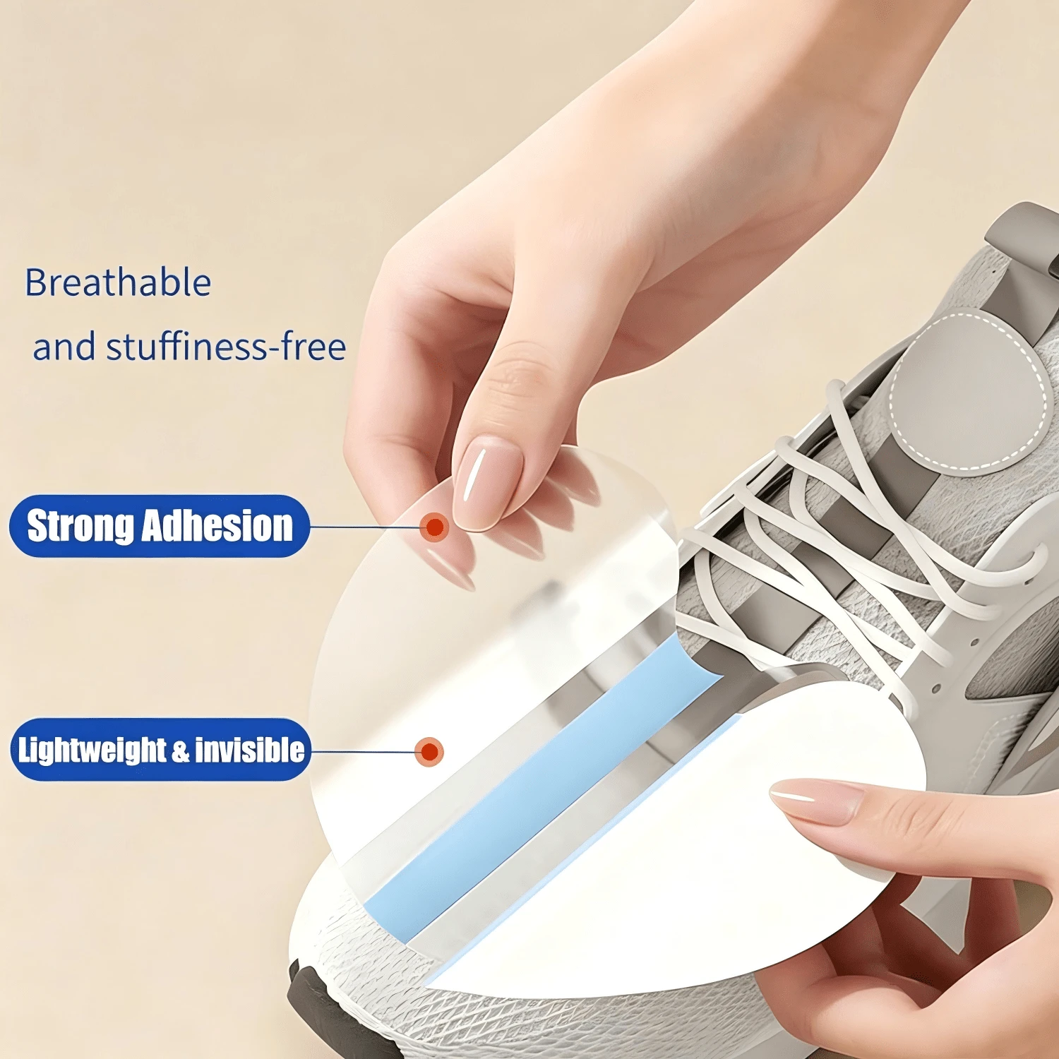 30 piezas/paquete, Protector de punta de zapato impermeable y anti-suciedad, Cubiertas invisibles anti-rayones para punta de zapato - A - Ver 1