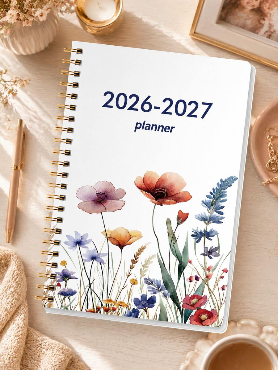 2026-2027 年月度计划本，两年期月度周度日计划笔记本，日历日程本，保持井然有序、高效工作，学习及办公用品 - A5 - 查看 1