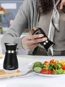 Botellas de condimentos para cocina, frascos de especias de acero inoxidable para barbacoa, saleros y pimenteros y otros dispensadores, recipientes de condimentos ajustables, herramientas de cocina convenientes - Multicolor - Ver 6