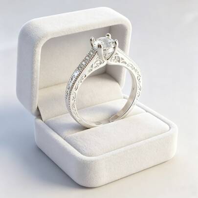 1pc Elegant Women's Ring, 925 Electroplated Craftsmanship, Adjustable Band, Minimalist Fashionable Cubic Zirconia Ring, Gift For Valentine's Day Or Mother's Day