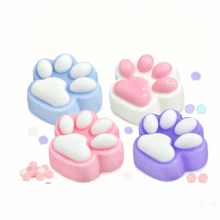 减压玩具 - Taba 猫爪，挤压玩具爪，柔软硅胶粘性玩具，弹性压力释放玩具，弹性猫爪礼物 - 彩色 - 查看 1