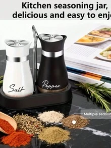 Botellas de condimentos para cocina, frascos de especias de acero inoxidable para barbacoa, saleros y pimenteros y otros dispensadores, recipientes de condimentos ajustables, herramientas de cocina convenientes - Multicolor - Ver 12
