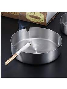 1/2/3 Peças Cinzeiro de Nogueira e Aço Inoxidável, Cinzeiro de Mesa Redondo, Cinzeiro com Tampa, Cinzeiro à Prova de Poeira, Cinzeiro à Prova de Vento, Design Magnético Destacável, Fácil de Carregar, Fácil de Lavar, Base Antiderrapante, Acessórios de Fumo de Estilo Vintage Luxuoso, Pode Ser Usado como Suprimentos de Fumo para Fumantes, Bandeja de Fumo, Cinzeiro para Uso Externo - Multicolorido - Visão 15