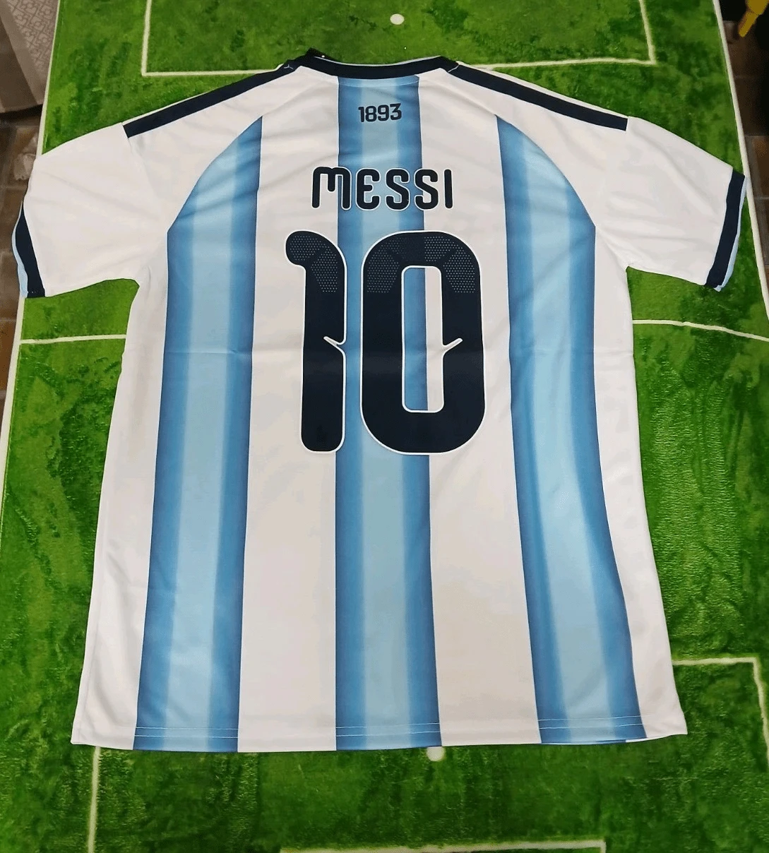 2526 Argentina Home Football Jersey #10 Mess I Short Sleeve Soccer Jersey - 藍色 - 查看 1