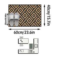 1pc Nordic Modern Classic Geometric Rhombus Pattern Outdoor Rug/Carpet/Area Rug/Doormat, Suitable For Entryway, Balcony, Garden, Outdoor, Patio, Living Room, Soft And Machine Washable, Home Decor - Multicolor 1 - View 15
