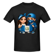 Street Style Cotton Tee – Bear Graphic And Guatemala Flag For Kids - Black - View 1